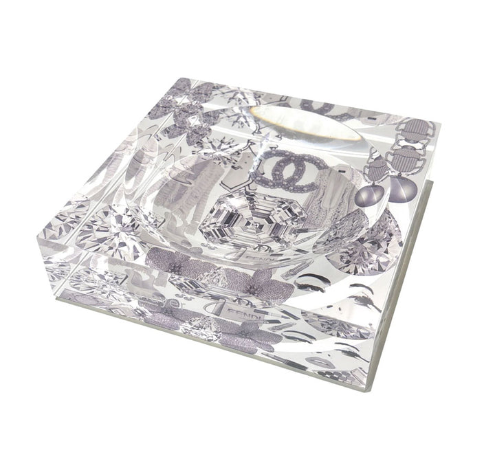 Square Acrylic Leopard Candy Dish