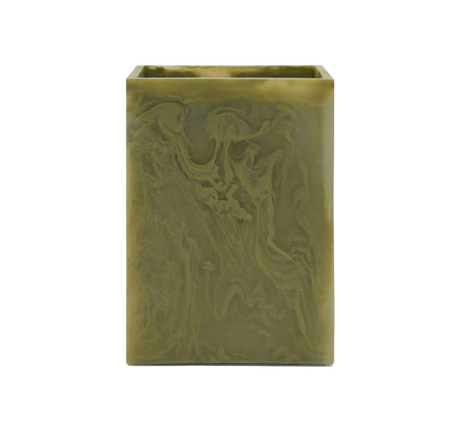 Novo WasteBasket In Pale Jade Swirl