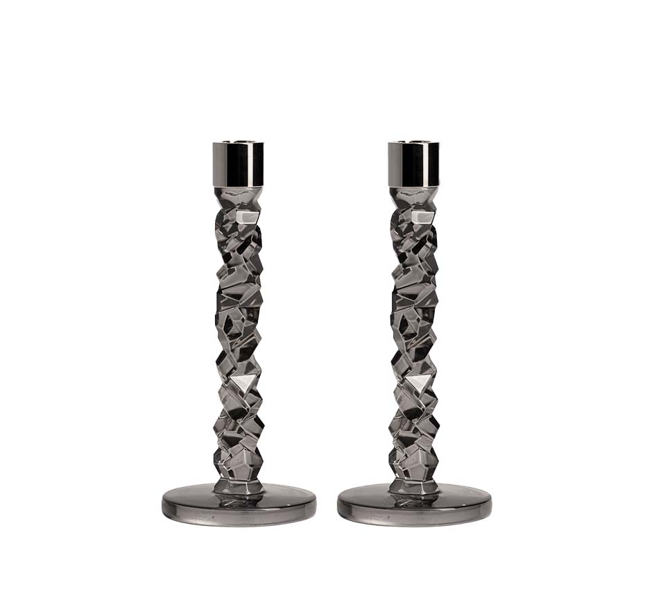 Carat Candlestick Graphite - Set of 2