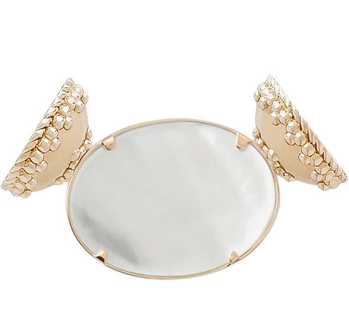 Oval Green Chalcedony Centerpiece