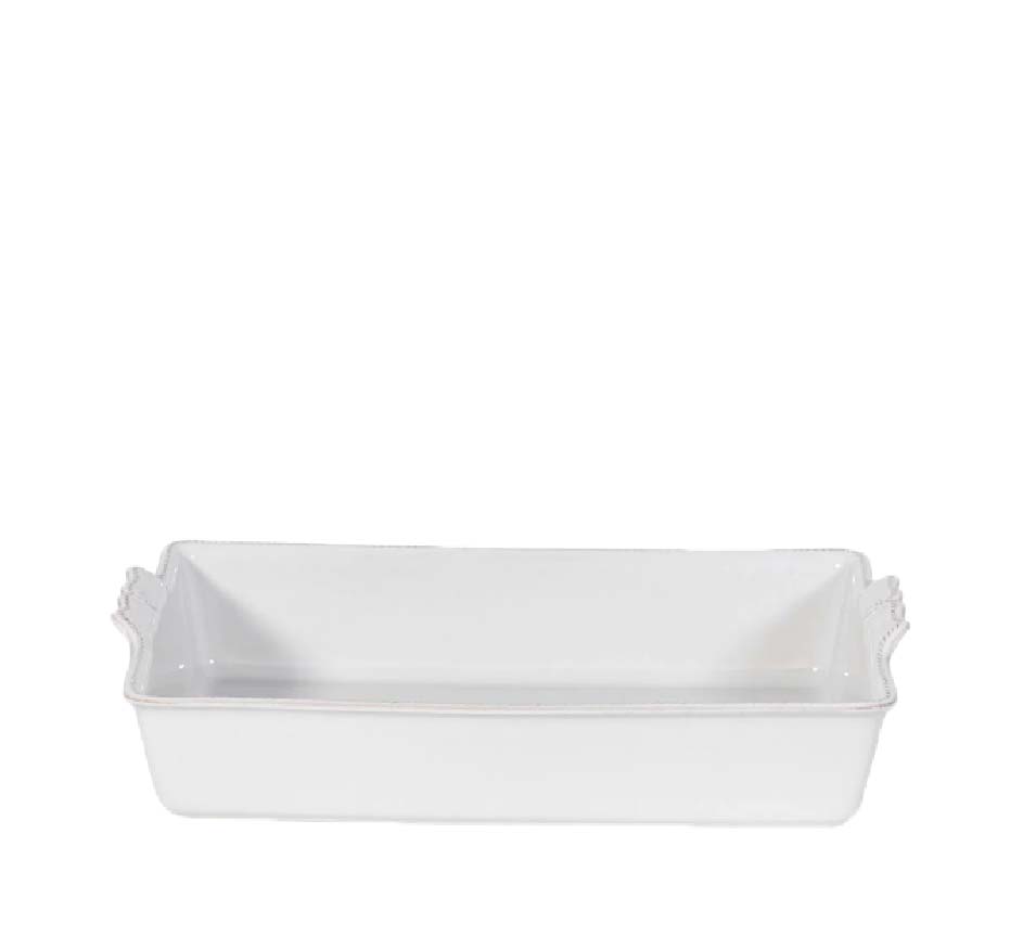 Berry & Thread 13" Rectangular Baker- White