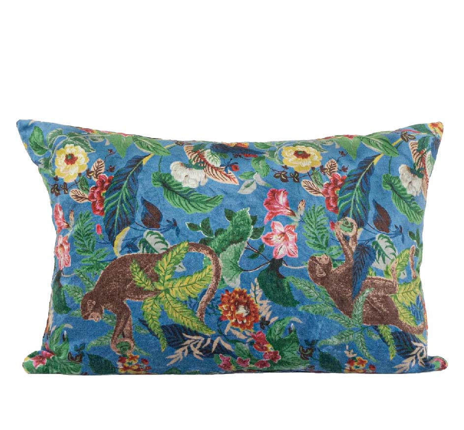 Monkey Jaipur Velvet Lumber Pillow