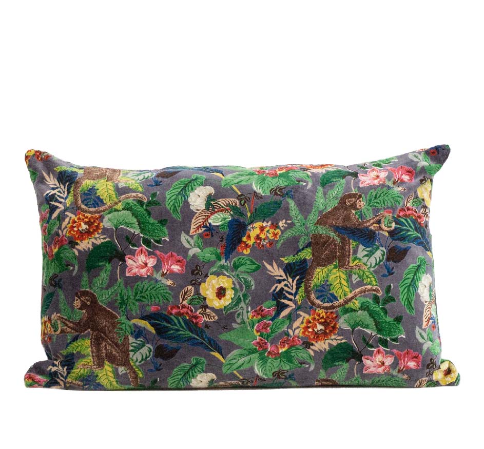 Monkey Jaipur Velvet Lumber Pillow