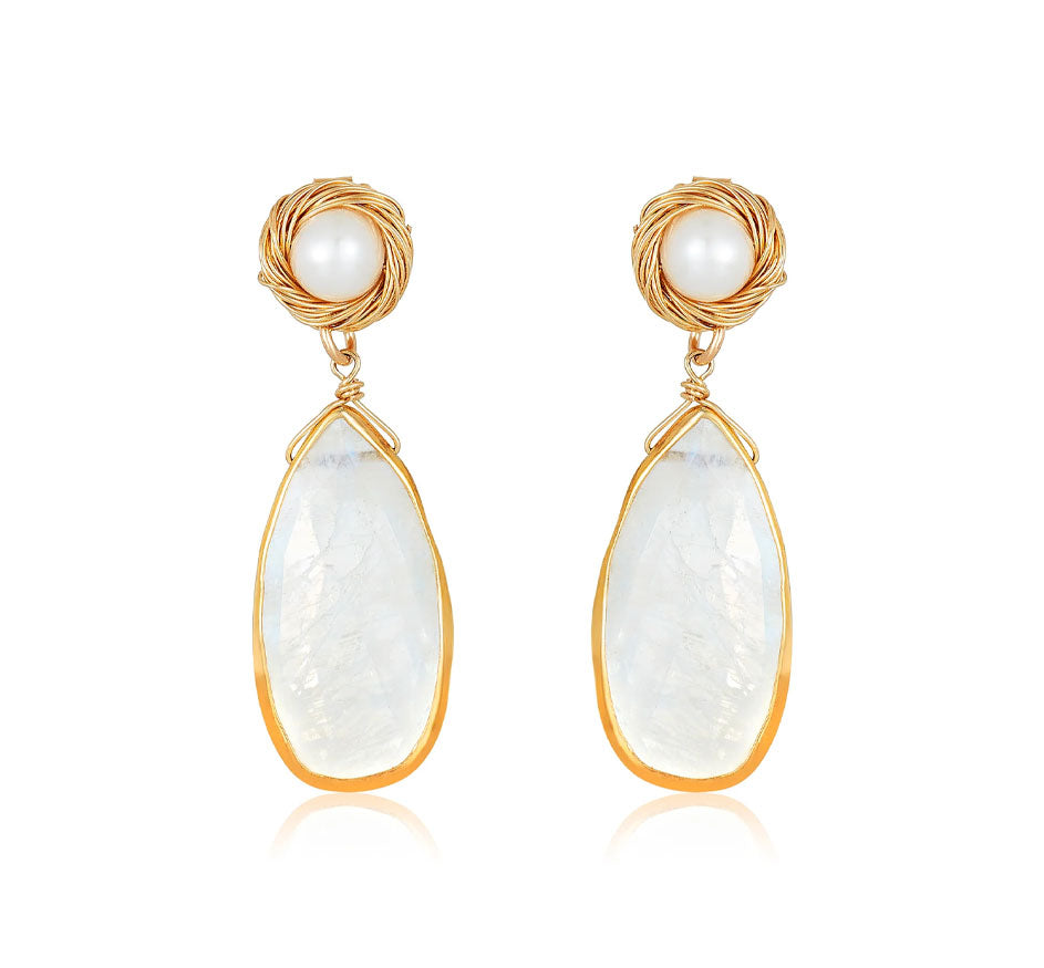 Pearl Nest Drop Earrings