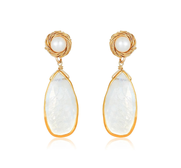 Pearl Nest Drop Earrings