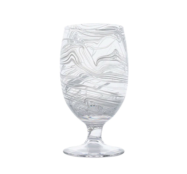 Puro Marbled Goblet In White