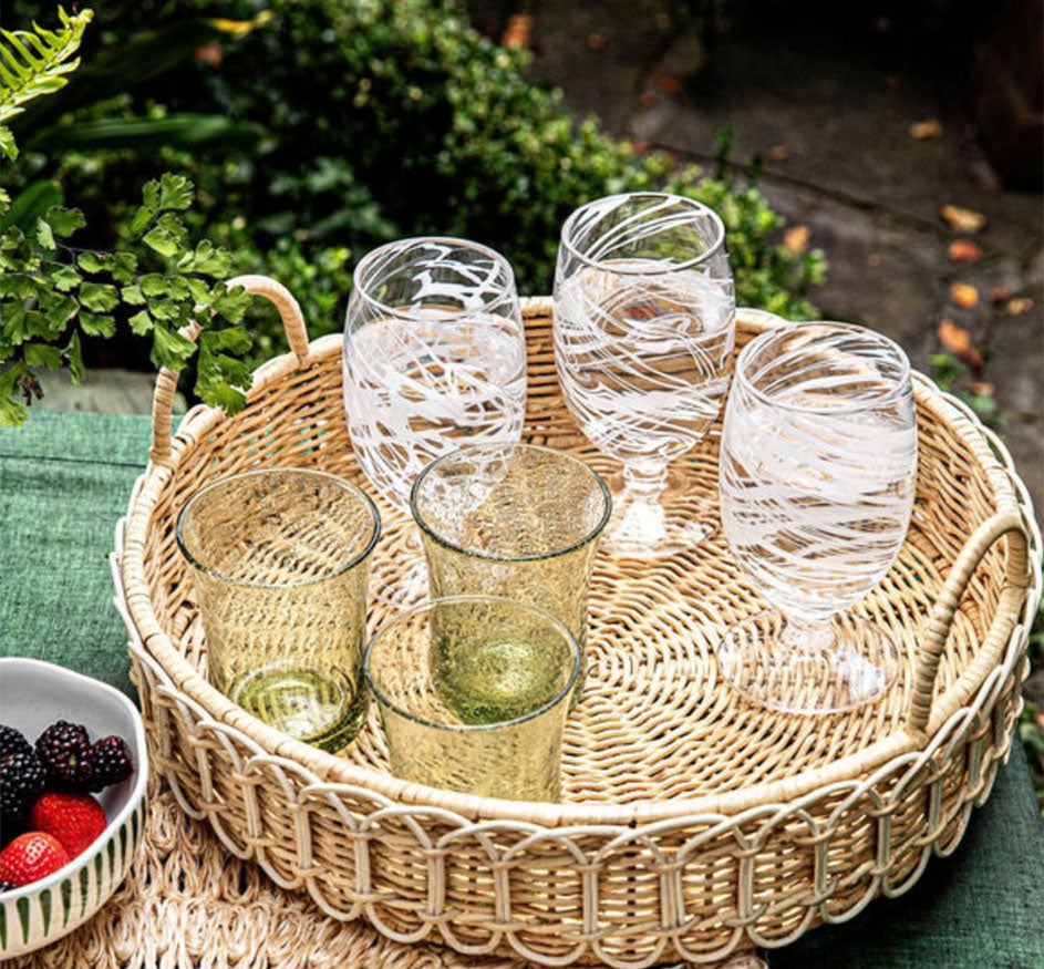 Puro Marbled Goblet In White
