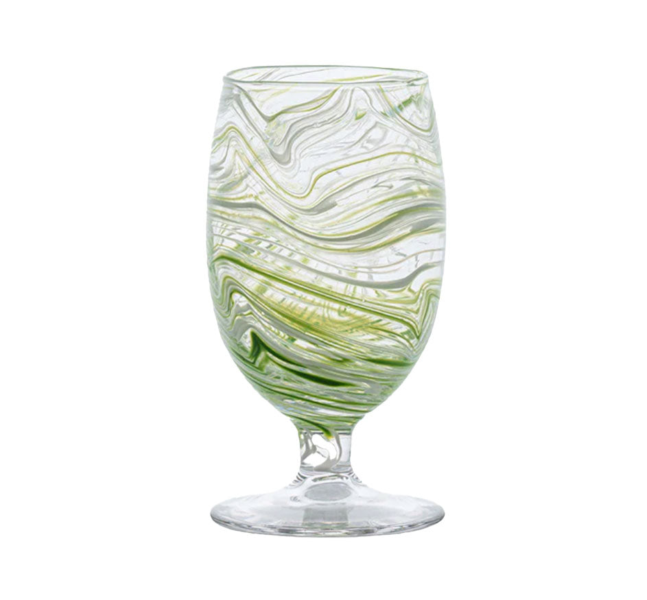 Puro Marbled Goblet In Green