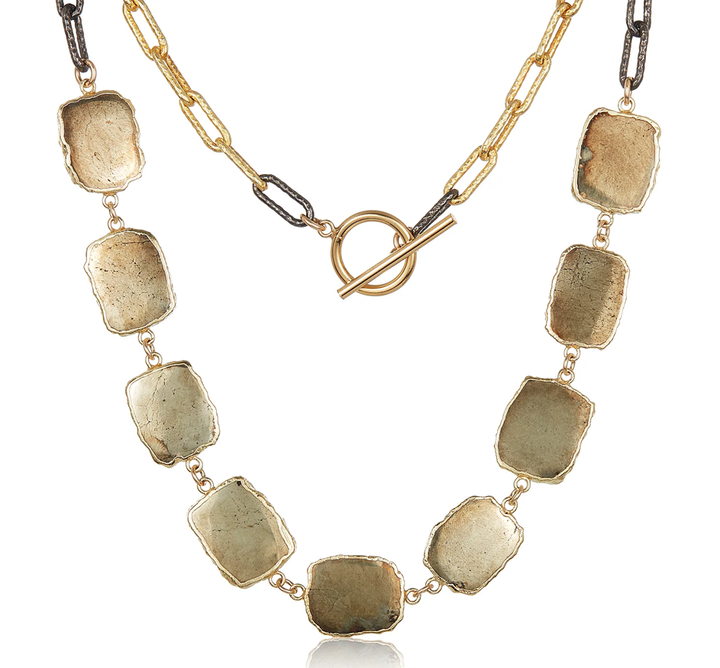 Links of Pyrite Necklace