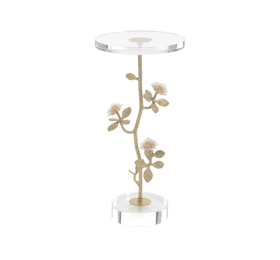 Quartz Crystal Martini Table 26x12"D