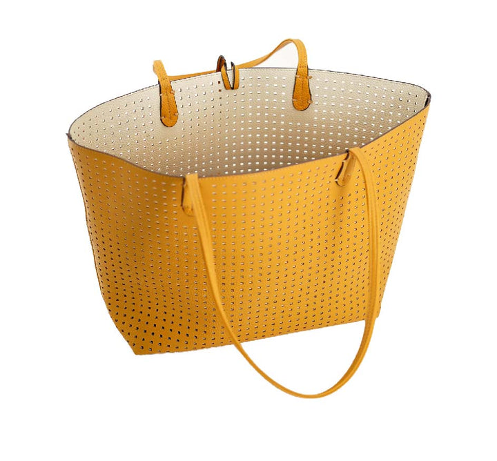 Departure Tote With Perforated Squares