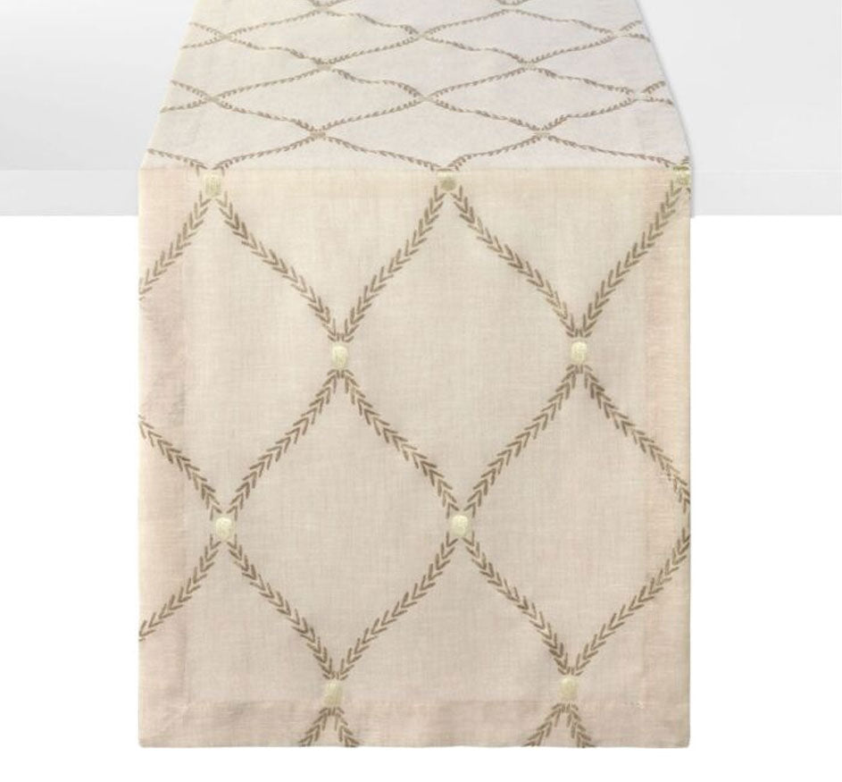 Regent Table Runner In Tan