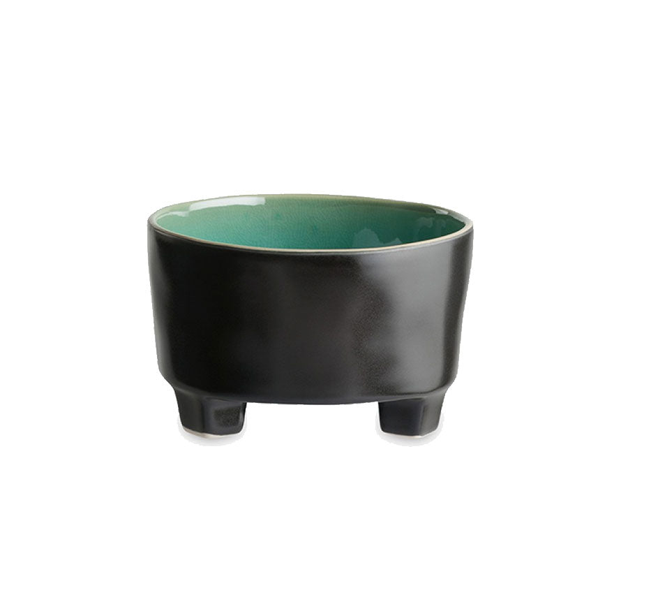 Riviera Footed Bowl Large in Azur
