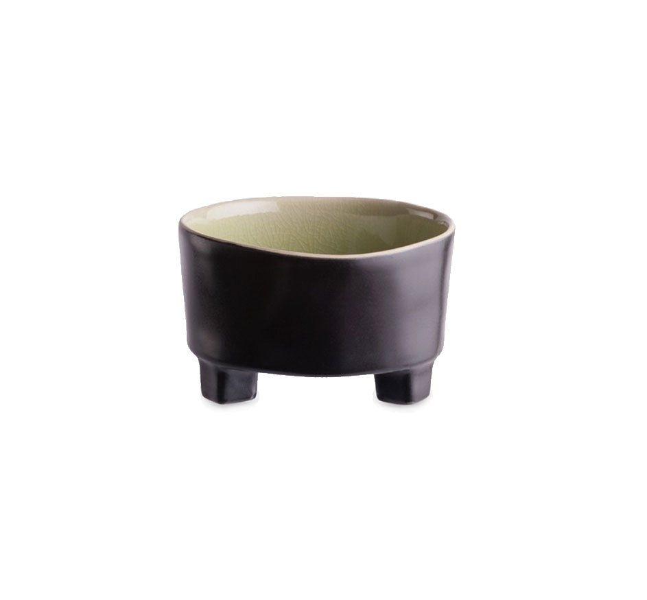 Riviera Footed Bowl Small In Vert Frais