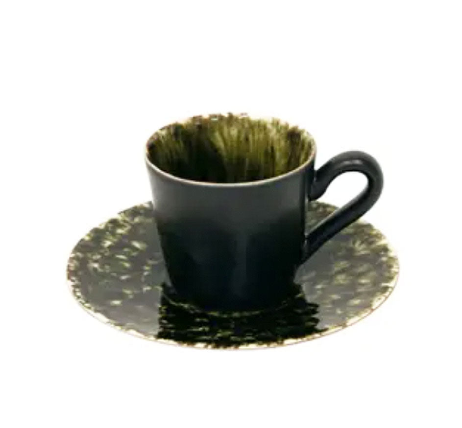 Riviera Coffee Cup & Saucer In Forest