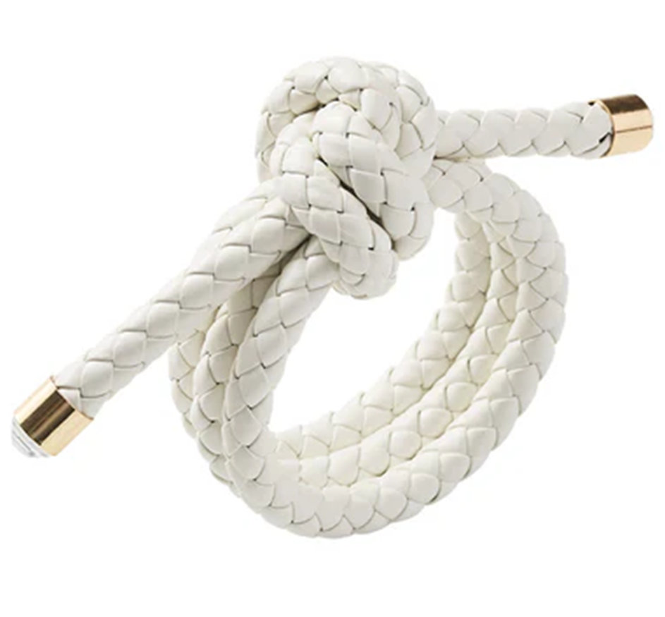 Rope Knot Napkin Ring in White