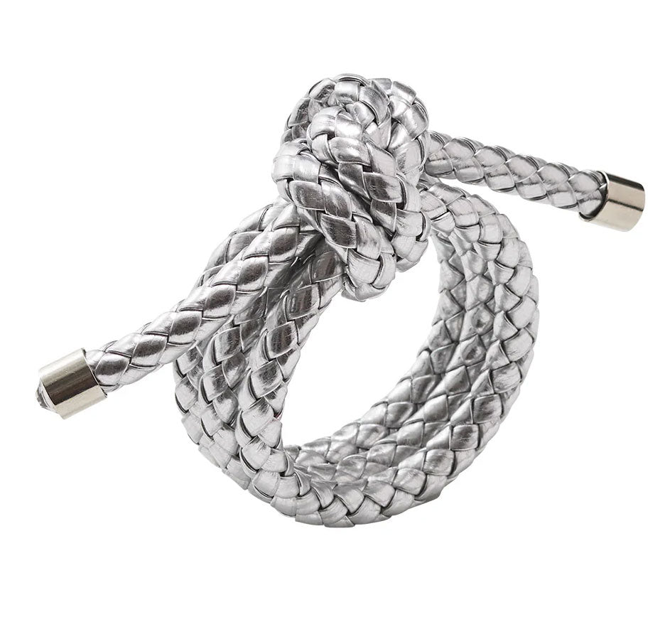 Rope Knot Napkin Ring in Silver