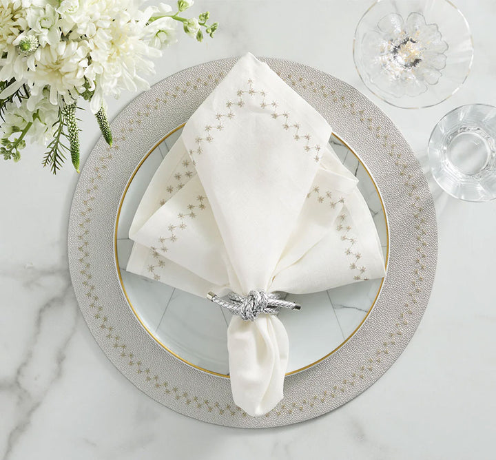 Rope Knot Napkin Ring in Silver