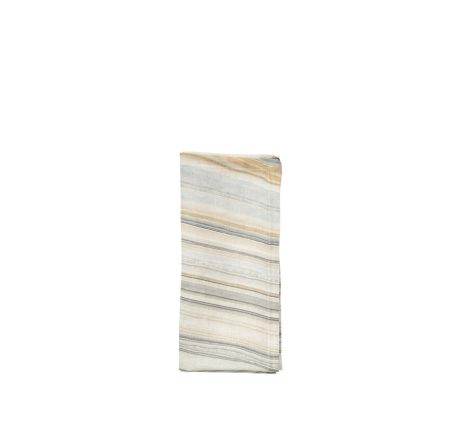 Marbled Napkin in Beige, Taupe & Gray (Set of 4)