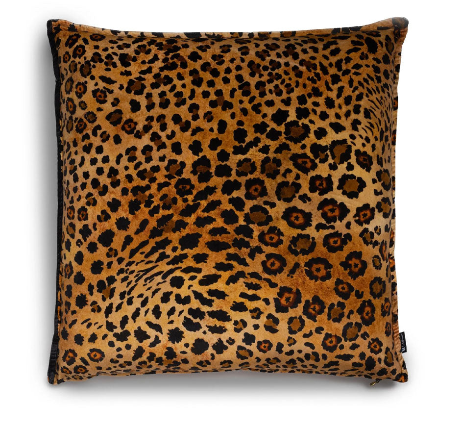 Safari Spot Velvet Pillow In Gold