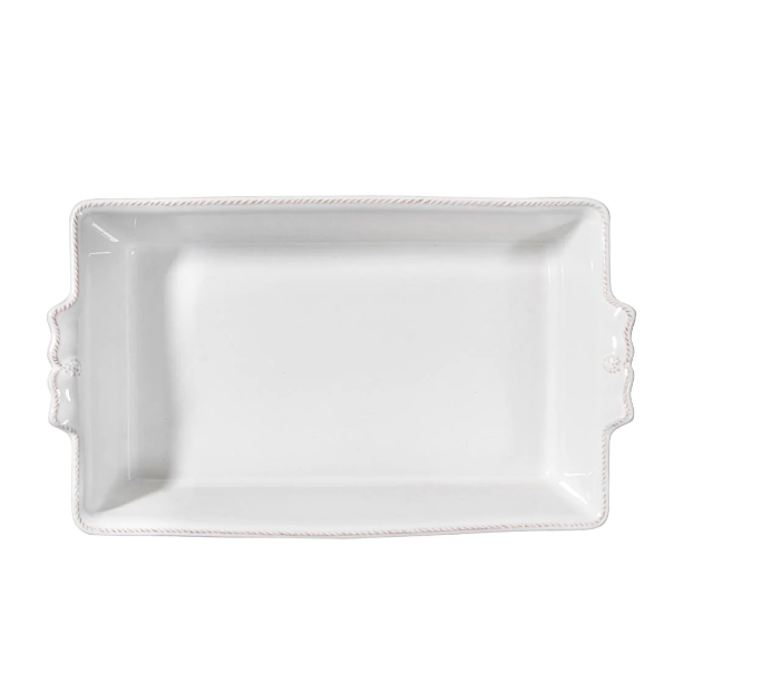 Berry & Thread 13" Rectangular Baker- White