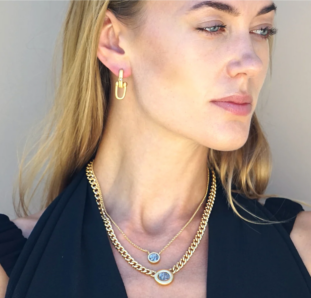 Gold Olena Coin Necklace