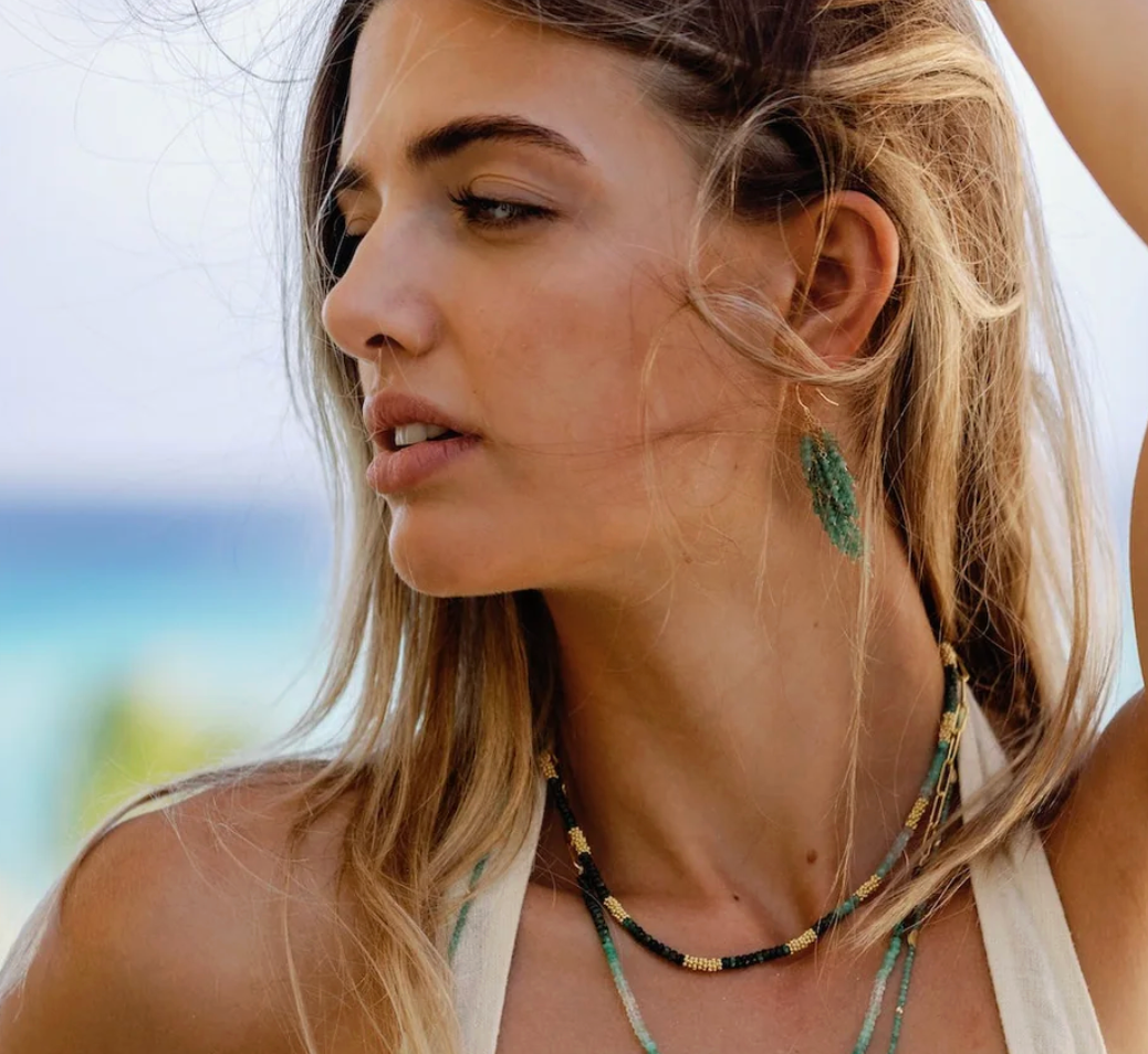 Firecrackers Earrings In Emerald