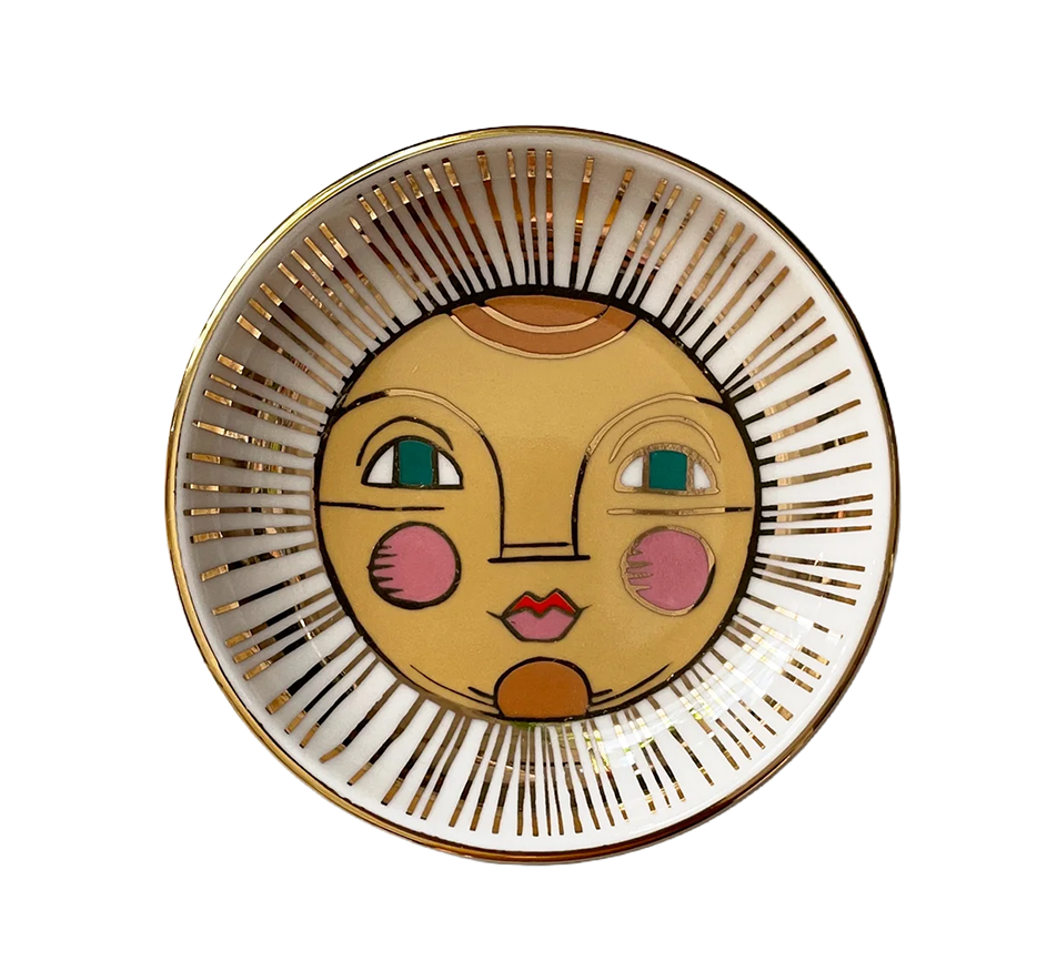 Sun Porcelain Trinket/Dice Dish