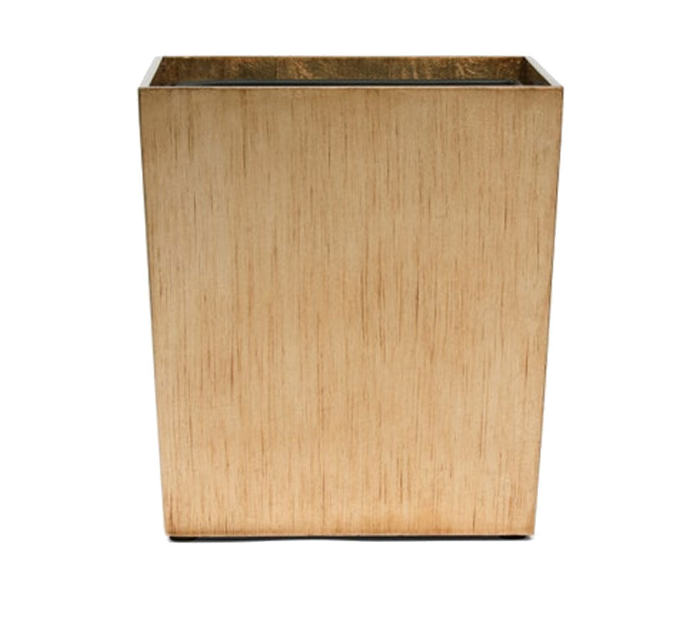 Tanlay Rectangular Wastebasket In Gold