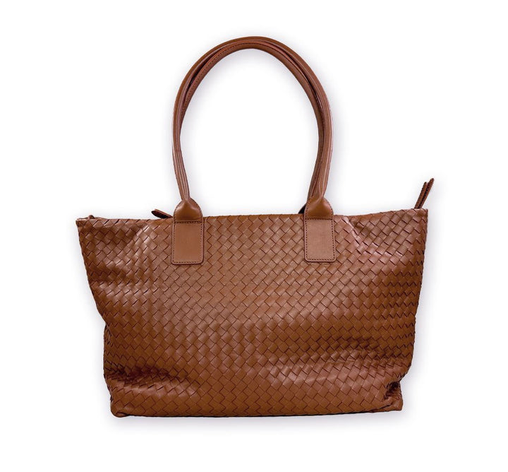 Sera Italian Leather Trolley Tote Bag