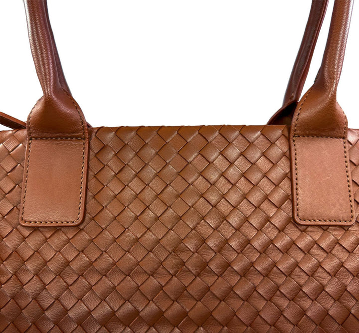 Sera Italian Leather Trolley Tote Bag