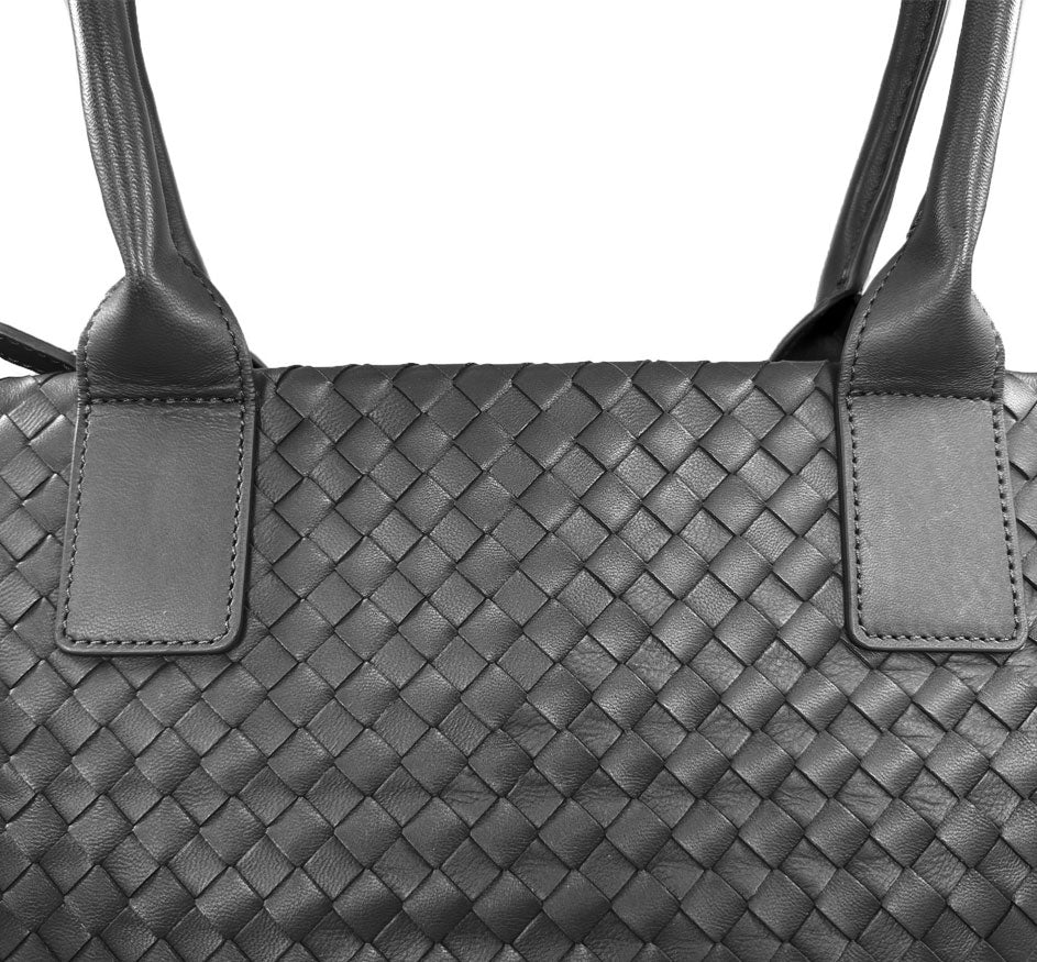 Sera Italian Leather Trolley Tote Bag