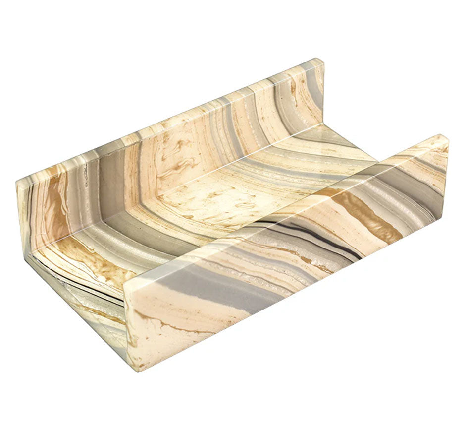 Lacquer Hand Towel Tray (Tucson Paper Inlay)