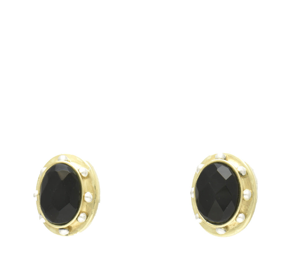 MATERIAL-POSSESSIONS-Onyx-Oval-Clip-On-Earrings