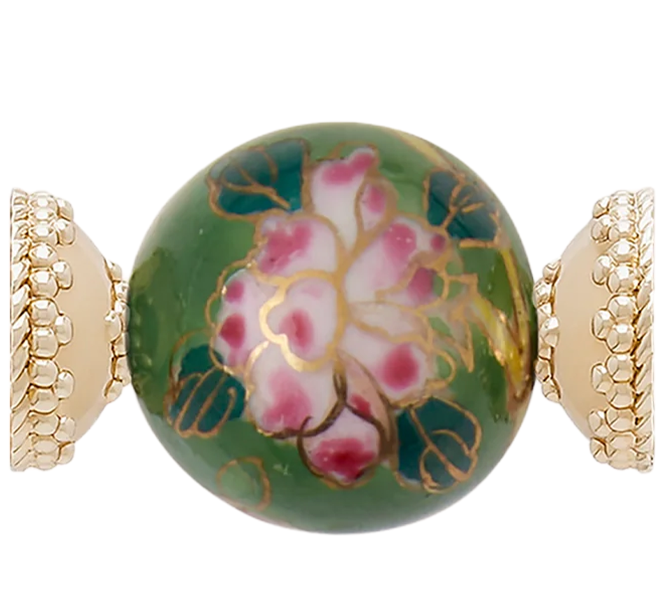 Victoire Green Ceramic Porcelain Floral Centerpiece
