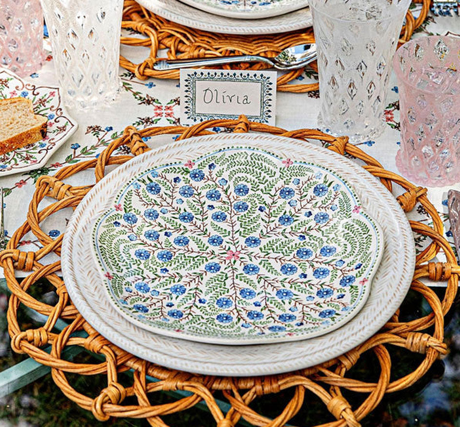 Villa Seville Scalloped Dessert/Salad Plate - Chambray