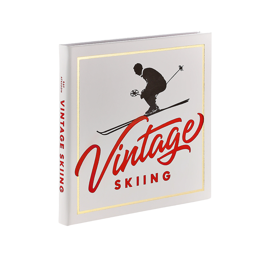 Vintage Skiing Leather Bound Book