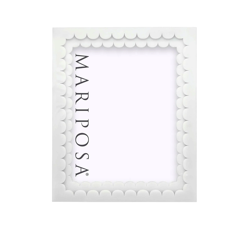White Acrylic Double Scallop Frame
