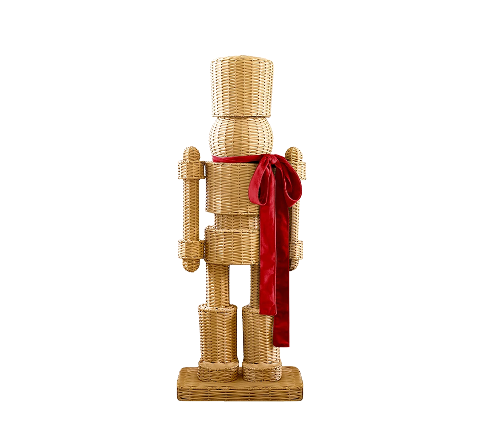 Wicker Nutcracker Red