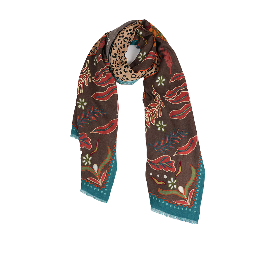 Wild Grace Scarf In Vintage Brown