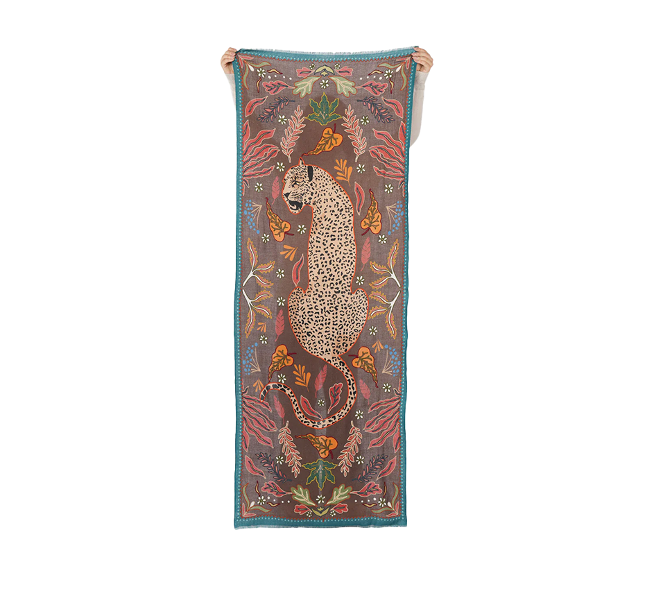 Wild Grace Scarf In Vintage Brown