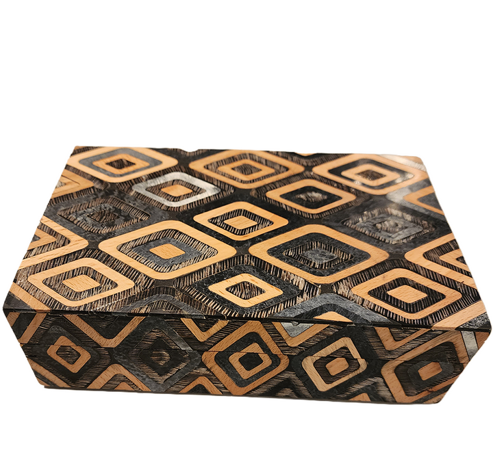 Wood Horn Etched Box