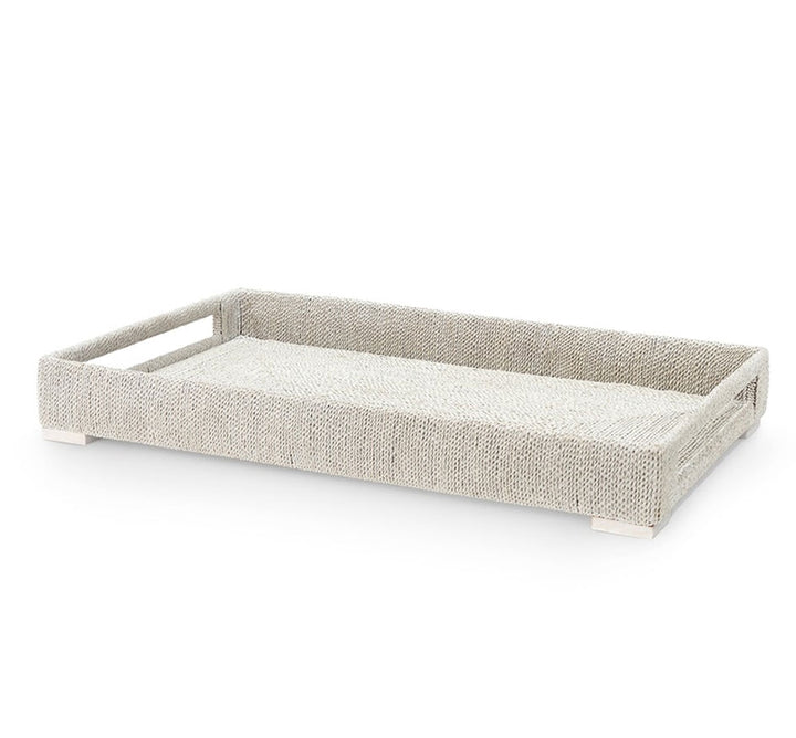 Woodside Rectangular Tray in White Sand