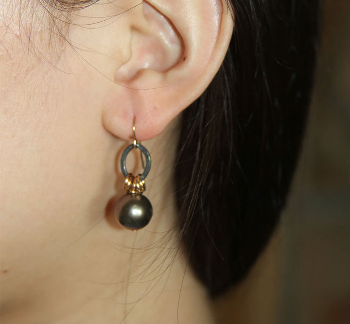 Xian Earrings With South Sea Pearls