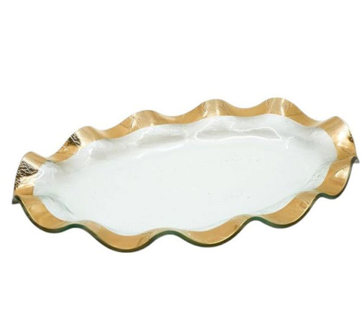 Roman Antique Ruffle Oval Platter