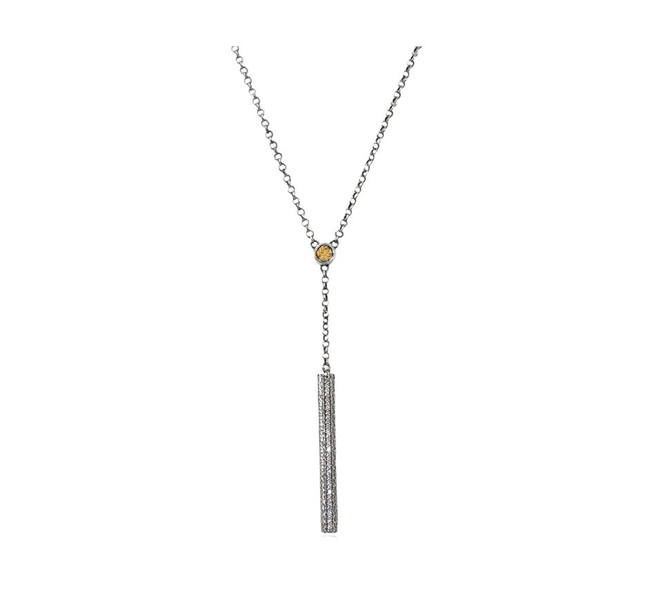 Vintage Silver Colette Lariat Necklace
