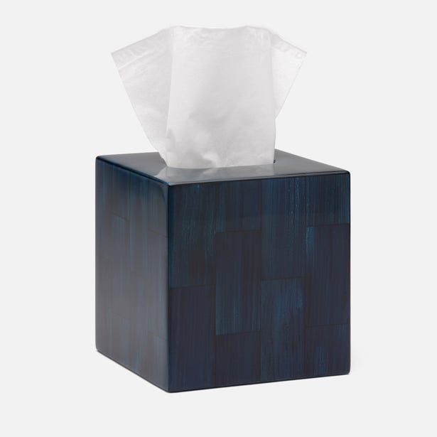 Arles Tissue Box in Navy