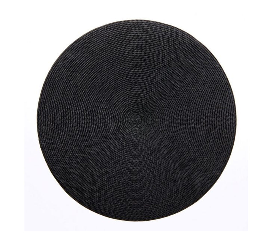 Linen Finish Round Mat Collection (Set of 4 Available in 20 Colors)