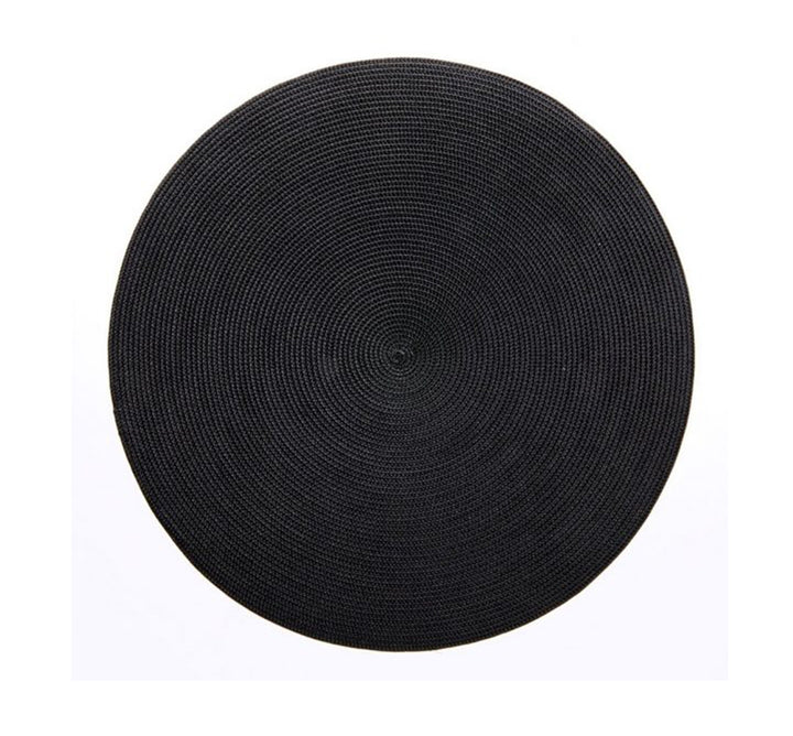 Linen Finish Round Mat Collection (Set of 4 Available in 20 Colors)