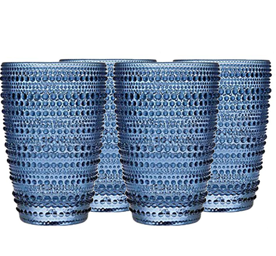 Lumina 13 Oz Highballs In Blue (Set Of 4)